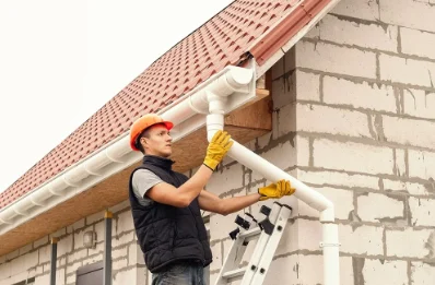 Pose et remplacement de gouttières à Gastines